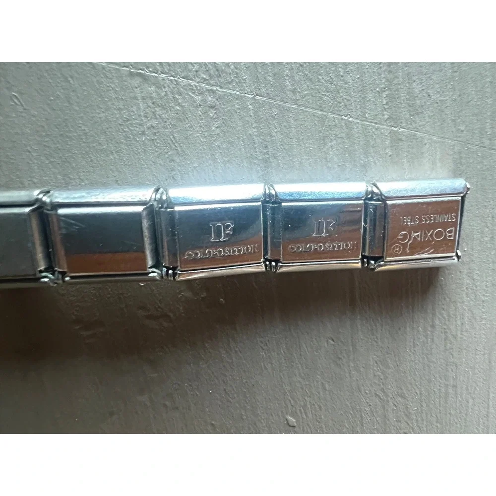 Boxing IF Composition Italian Charm Bracelet 3.5in Stainless Steel 10 Link